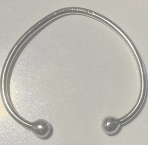 Vintage Sterling Silber Mexiko 925 Kugel End Manschette Armband Mexiko Stadt 14,90 Gramm - Bild 1 von 2
