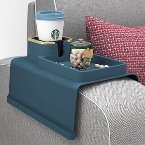 Couch Tray Sofa Arm Cup Holder Tray Coaster Holder Silicone Anti-Spill - Picture 1 of 7