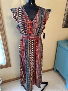 Maxi Vestido Largo Cupshe Cintura Ajustada Falda Dividida Ropa de Playa L - Imagen 1 de 6