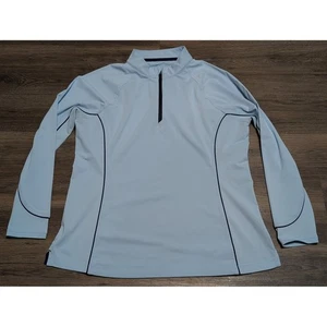 Peter Millar Womens Blue 1/4 Zip Long Sleeve Golf Pullover Shirt Size L - Picture 1 of 4