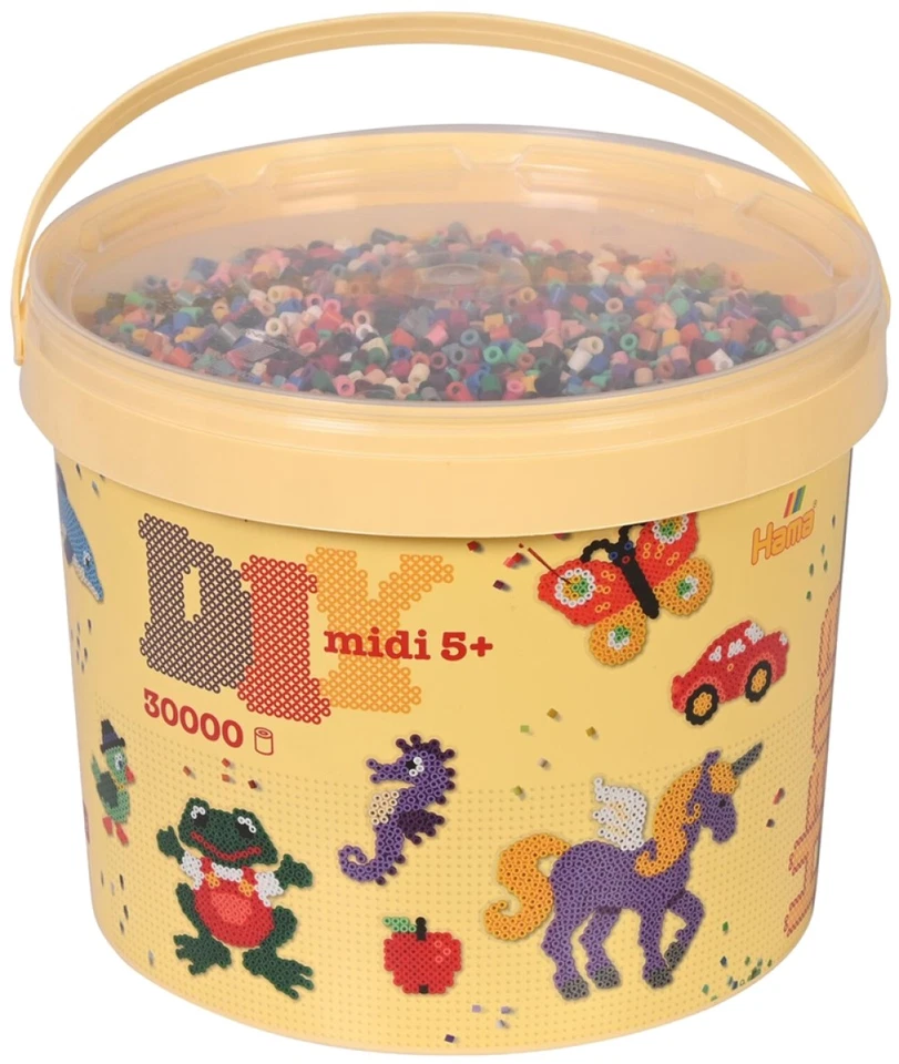 30 Hama Bügelperlen midi 'Volltonmix', im Eimer, 30.000 Stück - Bild 1 von 1