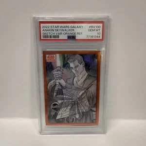Anakin Skywalker - 2022 Star Wars Galaxy Sketch Orange  #BV100 PSA 10 21/25 - Picture 1 of 2