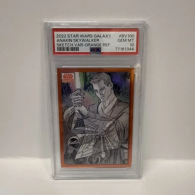 Anakin Skywalker - 2022 Star Wars Galaxy Sketch Orange  #BV100 PSA 10 21/25 - Image 1 of 2