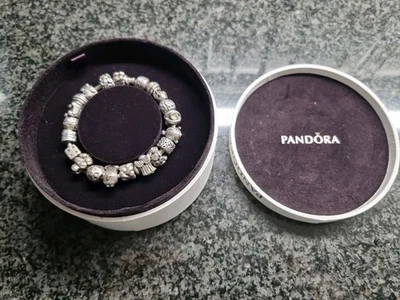Pandora Armband Komplett Silber 21 Cm - Bild 1 von 4