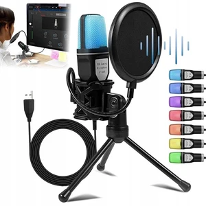 USB Mikrofon PC Gaming Mikrofon mit Ständer & Popfilter Kondensator Microphone - Bild 1 von 16
