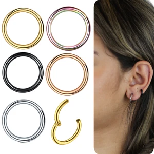 Piercing Clicker Ring Universal Ohr Scharnier Segment Septum Nase Lippe Ohr - Bild 1 von 12