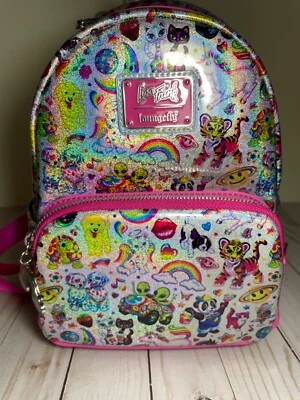 Mini Mochila Bolso Loungefly Lisa Frank AOP Iridiscente Foto 1 de 4