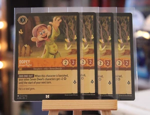 Disney Lorcana Play Set - Dopey Always Playful - 6/204 NM+ NON-Foil x4 Cards - Picture 1 of 1