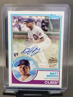 2023 Topps Archives Fan Favorites RC Matt Mervis CUBS On-Card Autograph Auto - Image 1 of 4