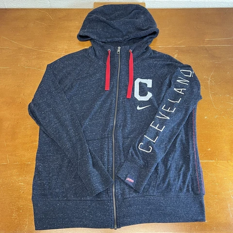 Cleveland Gaurdians Jacket Womens XL Blue Hoodie Full Zip Baseball MLB Nike Cover