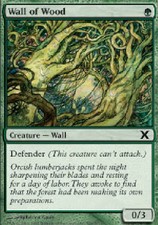 WALL OF WOOD FOIL X4 4 4X 10th Edition MTG Magic the Gathering Cards DJMagic