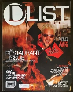 GUY FIERI D LIST MAGAZINE FEBRUARY 2010 DINERS DRIVE INS DIVES FOOD NETWORK - Imagen 1 de 1