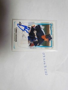 2011 Bowman Chrome Chris Dennis signed Baseball Card 9