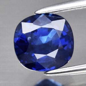 1.19ct 6x5.7mm Cushion Blue Sapphire Gemstone Mozambique Heated Attractive!