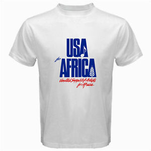 We Are the World Anniversary USA for Africa United Artists White T-shirt