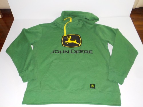 VETEMENTS Felpa con cappuccio John Deere grande logo verde giallo abbigliamento da lavoro media