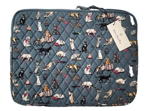 Vera Bradley Laptop Sleeve in Cats Meow Kittens Print Quilted NWT - Picture 1 of 6