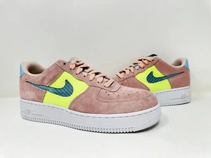 CJ1647 600  Nike Air Force 1 Low '07 SE Washed  Coral Oracle Aqua Size 8.5 Wmns - Picture 1 of 8