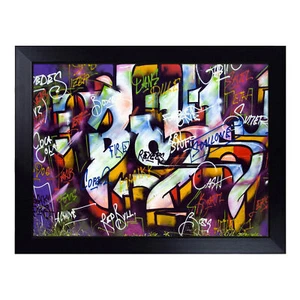 Graffiti Wall Art No.3 Lap Tray Cushioned Bean Bag Padded TV Dinner Desk - Picture 1 of 4