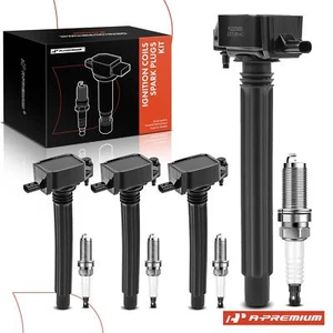 A-Premium 4x Ignition Coil & 4x Iridium Spark Plug Kit for Jeep Compass Dodge - Foto 1 di 10