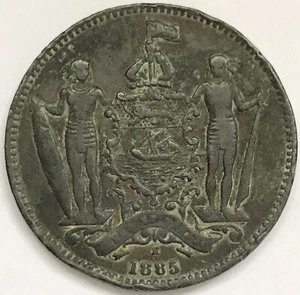 1882 H North Borneo Malaysia 1 Cent Coin Heaton Mint KM# 2 - Picture 1 of 2