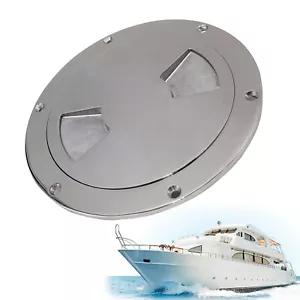 6" Solid Cast Marine 316 Stainless Steel Boat Deck Inspection Plate Durable USA - Foto 1 di 11