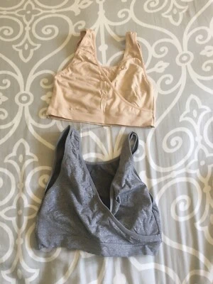 Sujetador para dormir Nurture by Lamaze mujer enfermería 🤱🏻 desnudo y gris pequeño usado Foto 1 de 4