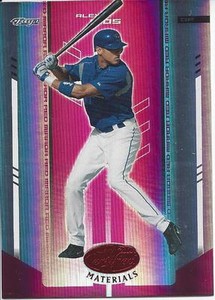 2004 Leaf Certified Materials Mirror Red Alex Rios 9 Blue Jays 070/100