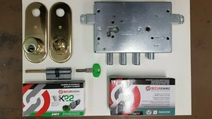 KIT SERRATURA PORTA BLINDATA CILINDRO EUROPEO ANTIBUMPING 3 PERNI CISA FIAM ISEO - Foto 1 di 7