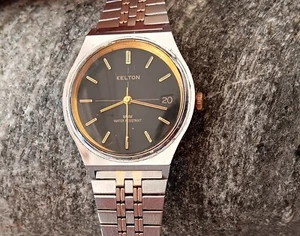 Orologio vintage, Kelton, Timex, orologio meccanico, orologio a carica, orologio da uomo, funziona - Foto 1 di 6