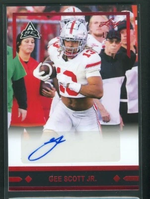 2021 Leaf Gee Scott Jr Auto Red #11/25 Rookie Card Ohio State Buckeyes Autograph - Image 1 of 2