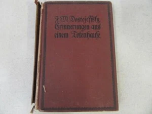 RARE Vintage German FYODOR DOSTOJEWSKY Book ERINNERUNGEN AUS EINEM TOTENHAUS - Picture 1 of 1