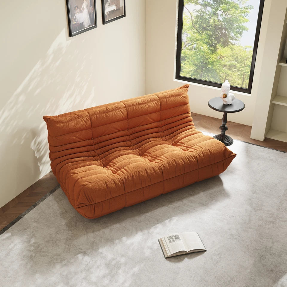 Sofá cama chaise lounge sofá de tres asientos cama de tatami oruga sofá perezoso recamier Foto 1 de 4