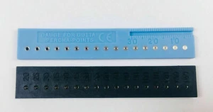 10Pcs Dental Gauge Ruler Gutta Percha Point Endo Tool Autoclavable134℃ S.S Holes - Picture 1 of 8