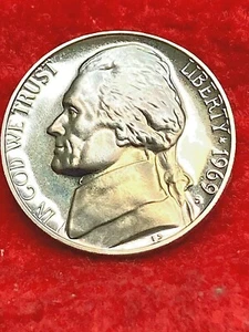 Jefferson 1969-S prueba de gemas de níquel - Imagen 1 de 4