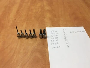 Snap-On 7 pc 3/8” Drive Allen Socket Set FA12A FA10B FA7A FA6A FA5A FA4.5A FA4A - Picture 1 of 11