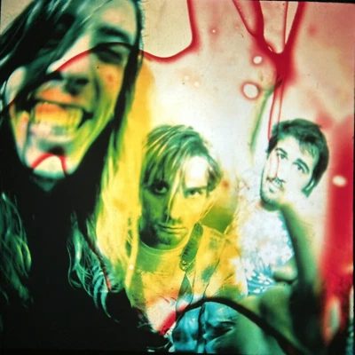 Nirvana Kurt Cobain Photo Dave Grohl Krist Novoselic Larger Transparency 1992 - Image 1 of 4