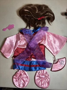 Build A Bear Mulan Disney Princesa Vestido Conjunto Disfraz Conjunto 7 Piezas ver v021 - Imagen 1 de 9