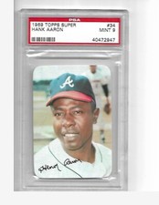 1969 Topps Super Baseball #34 Hank Aaron PSA