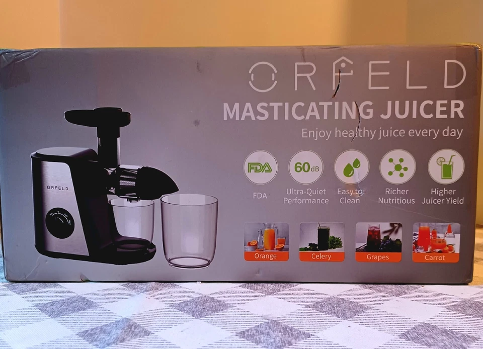 Orfeld ZM1505 Slow Masticating Cold Press Juicer Black