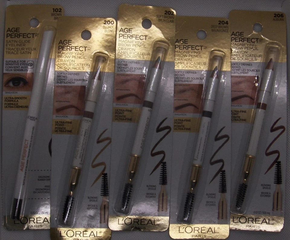 Loreal Age Perfect Magnifying Brow Pencil, 102,200,202,204,206 You Choose - Image 1 of 1