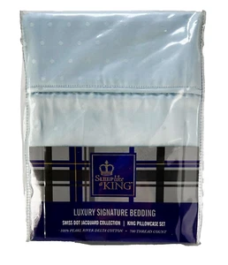 Sleep like a King Luxury Signature Bedding King Pillowcase 2-Pc Set, Coastal - Picture 1 of 6