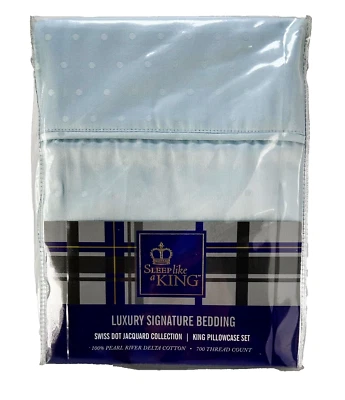 Sleep like a King Luxury Signature Bedding King Pillowcase 2-Pc Set, Coastal - Image 1 of 4