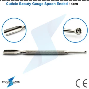 Professional Manicure Pedicure Cuticle Pusher Nail Cleaner Spoon Gouge 14cm New - Picture 1 of 3
