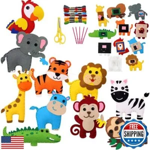 Jungle Animals Sewing Craft Kit for Kids Craft for Girls and Boys Sewing Stuf - Picture 1 of 5