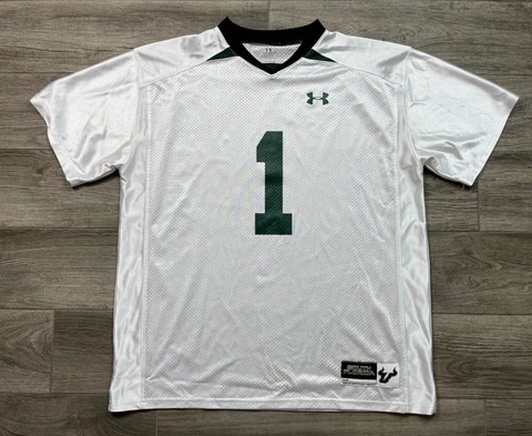 USF South Florida Bulls Football Jersey Adult XL #1 Under Armour Jersey Shirt Cover