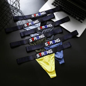 Men's G-String Pouch Briefs T-Back Panties Underwear Bikini Sexy Thong Lingerie↕ - Picture 1 of 31