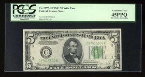 DBR 1934-C $5 FRN Philadelphia Fr. 1959-C Wide PCGS 45 PPQ Serial C87415806A - Picture 1 of 2