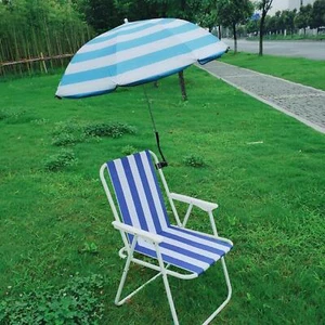 Foldable Beach Umbrella Adjustable  for Chair Camping Strollers - Picture 1 of 12