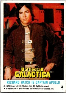 1978 Topps Battlestar Galactica #3 Richard Hatch Is Captain Apollo Free Shipping - Picture 1 of 2